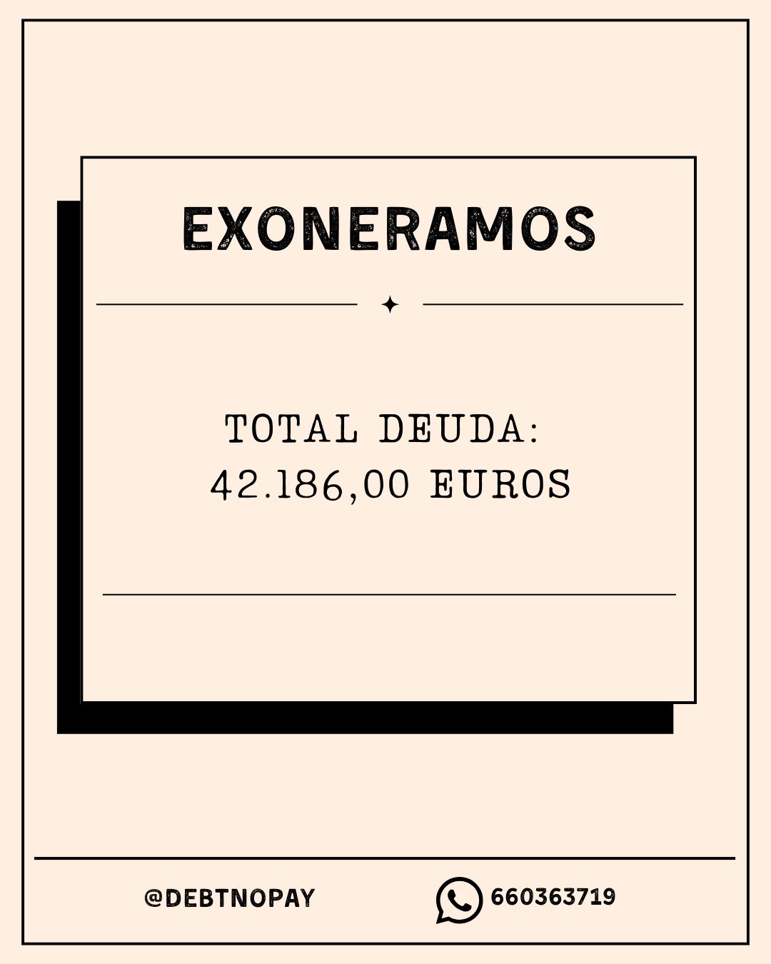 Exoneramos total deuda 42.186 €